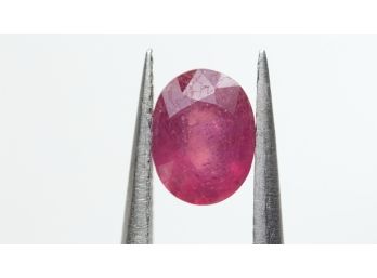 RUBY 1.76CT 8MM X 6MM X 4MM OVAL CUT LOOSE GEMSTONE NATURAL JEWELRY MAKING