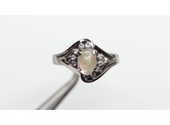 MEXICAN CRYSTAL OPAL RING (99.99 PURE) SILVER GEMSTONE JEWELRY