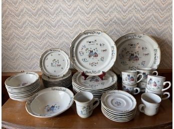 Large Set International Stoneware Japan 'heartland' Dishware