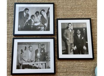 3 Framed Black & White Prints Jazz Performers Photographer Teenie Harris (?)