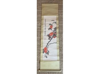 Chinese Scroll Painting Persimmons