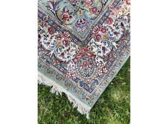 Beautiful Large Antique Rug Sage Ground