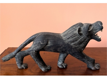 Carved Wood Lion