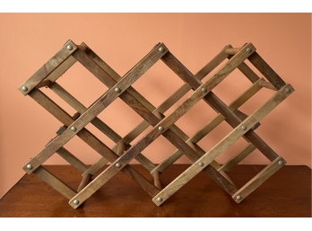 Folding Wood 8 Bottle Wine Rack