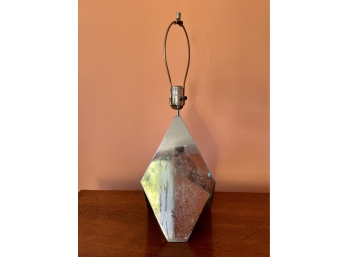 Vintage Mid Century Modern Diamond Shaped Steel Lamp