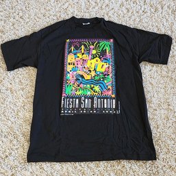 1993 Unisex Fiesta San Antonio Single Stitch T-shirt Made In USA Size Large