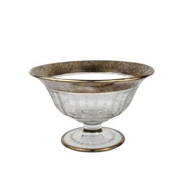 Sterling Silver Glass Serving Bowl