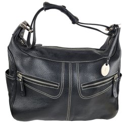 Tod's Black Miky Hobo Shoulder Leather Bag