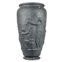19 Century French Neoclassical Figurative Metal Vase 12 '