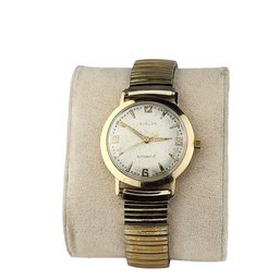 Vintage Avalon Automatic Solid 14k Yellow Gold Watch
