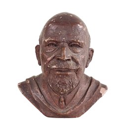 Ruth Inge Hardison American 1904-2016 W.E.B Du Bois Anodized Plaster Bust 1960