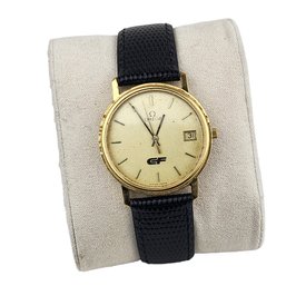 Vintage Omega Swiss Quartz Gold Plated Slim Unisex Watch