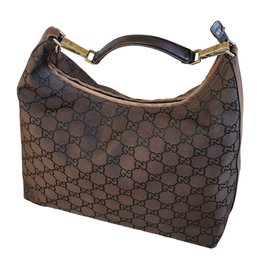 Gucci GG Monogram Nylon Hobo Shoulder Bag