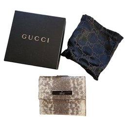 Gucci Python Bifold Leather Wallet