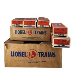 Vintage Lionel Trains Alco, Tank Car, Boom Crane Car, Automobile Car, Stock Car, Caboose