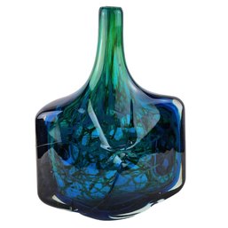 Michael Harris By Mdina Fish Glass Vase Signed 7' X  9'