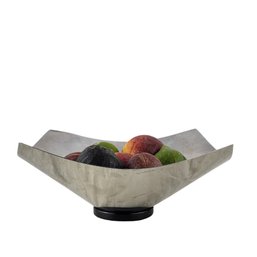 Vintage Marble Fruits In Alessi Stainless Steel Bowl 11.25' X 5'