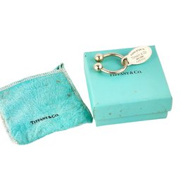 Tiffany & Co. Key Ring Return To Tiffany & Co. Oval Plate Type 925 Sterling Silver