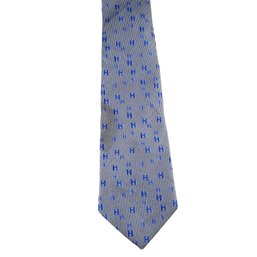 Hermes H Print Silk Tie