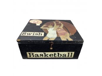 Swish Basketball Black Custom Storage Wooden Box 8' X 9.75'