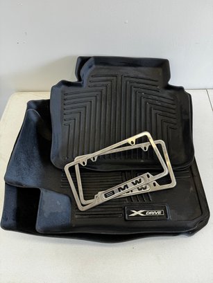 Original BMW Floor Mats And License Plate Holders
