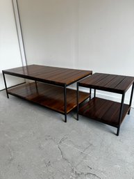 Modern Wooden Coffee Table And Matching End Table