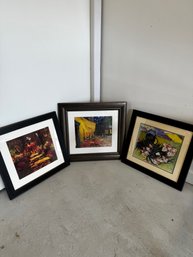 3 Framed Lithographs