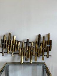 Vintage Mid Century Metal Sculpture Wall Art