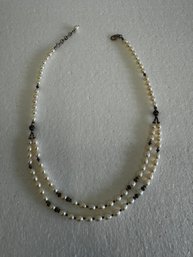 Silver And Freshwater Pearl Necklace