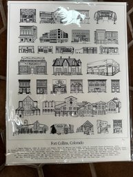 City Of Fort Collins Buildings Poster