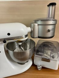 Kitchen Aid Classic Stand Mixer With Food Processor Attachment And Additional Parts