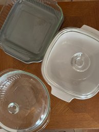 Three Baking Dishes With Lids