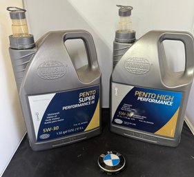 High End Motor Oil  Approx 2 Quarts Total With BMW Emblem