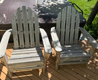2 Wooden  Patio Chairs