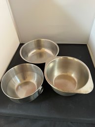 3 Stainless Mixing Bowls