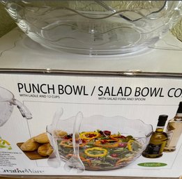 Punch Bowl / Salad Bowl Set New In Box