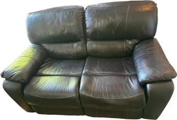 Leather 2 Seat Sofa With Dual Electric Recliners