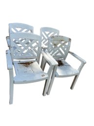 4 Plastic Chairs Need Paint