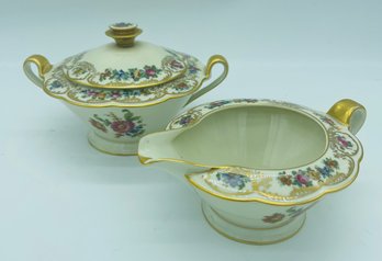 Royal Bayreuth Sugar And Creamer Set- Pattern~ Nuremberg Bavaria