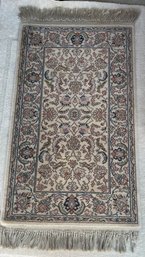 Karastan 100 Worsted Wool Rug - 2'6' X 4'3' Pattern - Tabriz - Cream Ground With Multi Color Design