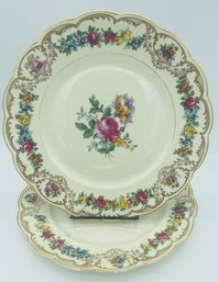 Set Of 4 Royal Bayreuth 10.25' Round Dinner Plates - Pattern~ Nuremberg Bavaria ( #5 Of 5 )Sets Being Offered)