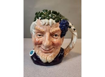 Large 7' Vintage 1958 Royal Doulton BACCHUS Toby Character Jug Mug #D6499, The Greek God Of Wine