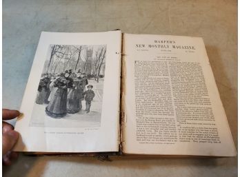 Bound 1894 Harper's New Monthly Meeting, June, July, August, September, October, November (back Missing)