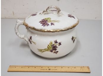 Antique 1880-1896 Violet Pattern Chamber Pot