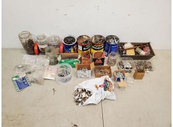 Large Lot Of Screws, Bolts, And Other Hardware