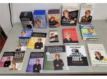 Lot Of 16 Suze Orman Financial Advising Materials Including Books, CDs, VHS