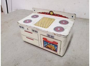 Vintage Collectable Tin Miniature Toy Oven 8x5.25x5