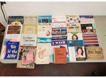 Lot Of 25 Vintage 1910s To 1940s Sheet Music And Other Related Documents