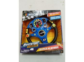 NASCAR  Adventure Force Shake N' Steel Interactive Steering Wheel, New