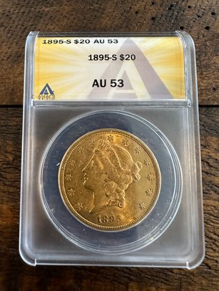 1895 Gold Liberty Head Coin: Mint:S    Grade: AU53